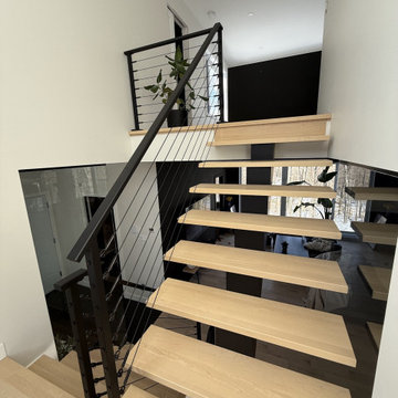 Indoor stair cable railing project in Greater Toronto, Ontario