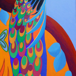 The Majestic Peacock, 24 x 72 in, SOLD - Paintings