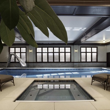 Glencoe, IL Indoor Lap Pool and Hot Tub