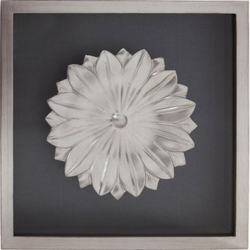 Lotus Flower Wall Art - Silver