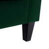 Branwen Velvet Button Tufted Square Tapered Leg Club Chair, Green