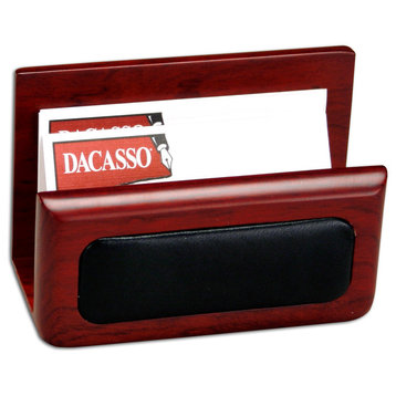 A8007 Rosewood Leather Business Card Holder