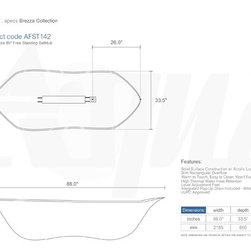 SPEC BREZZA Free Standing Bathtub - Bathtubs