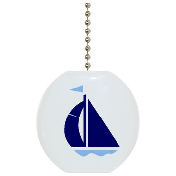 Sailboat, Navy & Light Blue Ceiling Fan Pull
