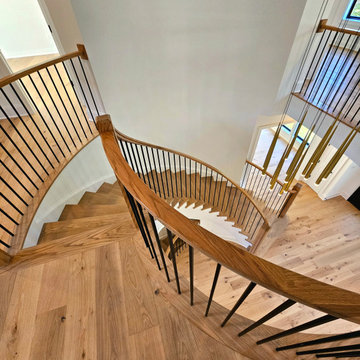 Project #110 | Beautiful Curved Staircase with Circular Balcony