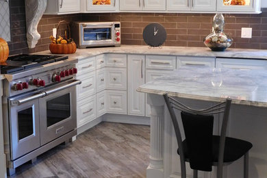 Example of a transitional kitchen design in Philadelphia