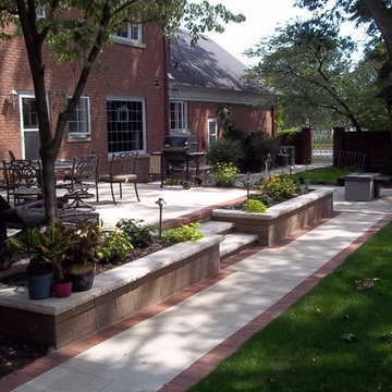 Old house, modern backyard