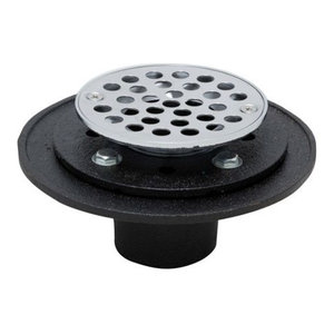 PROFLO PF42959RD Chrome Cast Iron Round Shower Drain 2/" Ic Connection