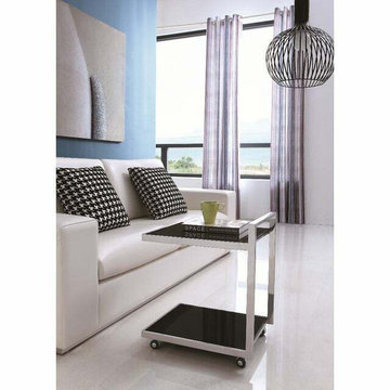 Modern Glass and Lucite Side End Tables