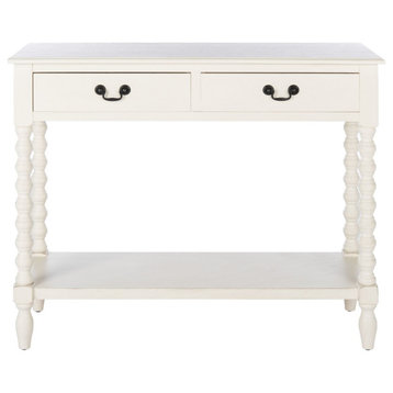 Thelma 2 Drawer Console Table Distressed White