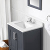 Ove Decors Vegas Single Sink Bathroom Vanity Set, Dark Charcoal, 24"
