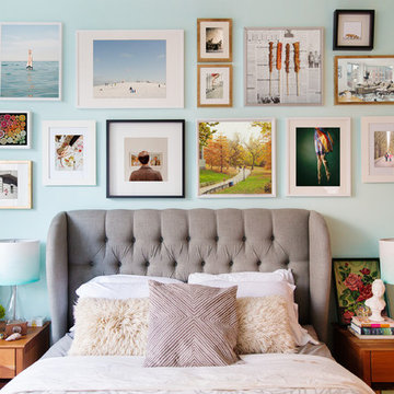 Cheerful Bedroom with Gallery Wall