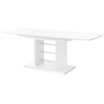 Linosa 3 Extendable Dining Table, White