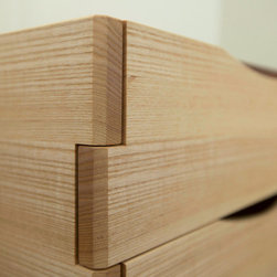 Ash and Walnut Bedside Table - Nightstands And Bedside Tables