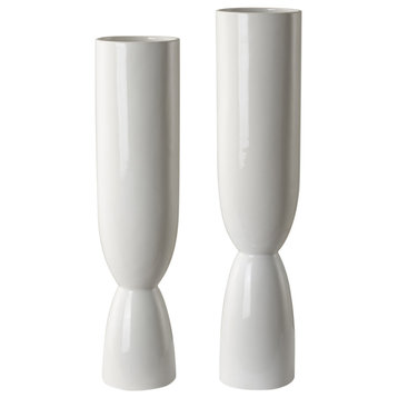 Uttermost Kimist White Vases, Set of 2