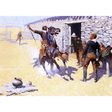 Frederic Remington the Apaches! 18"x27" Premium Canvas Print
