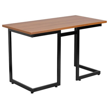 Flash Furniture Writing Desk in Cherry and Black