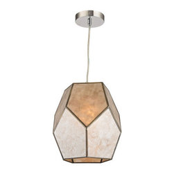Sterling Industries Therese 1 Light Pendant In Natural Silver And Gold - SKU: D2 - Chandeliers