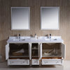 Fresca Oxford 72" Antique White Double Sink Vanity Set w/ Side Cabinet