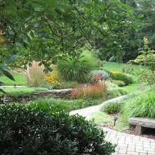 stone bench/steps slope