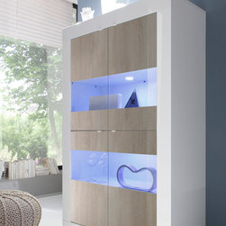 Italian Glass Vitrine Basic Samoa by LC Mobili - $619 - China Cabinets And Hutches