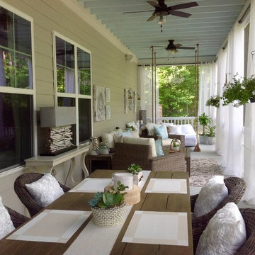 Screened Porch With Hanging Bed