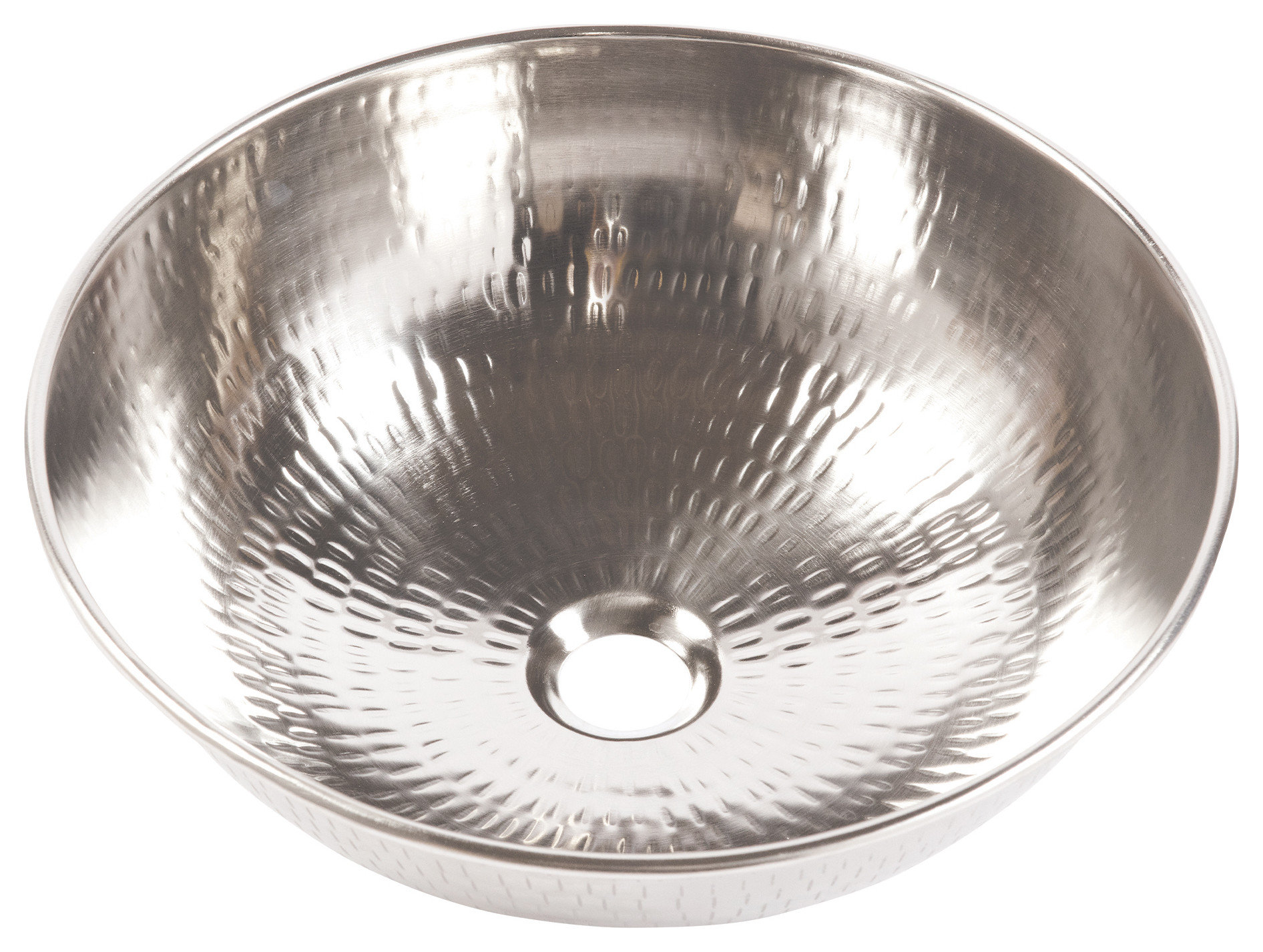 Bohr Nickel 14.25" Round Vessel Bath Sink with Ashfield Vessel Faucet Kit