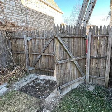 Before After Custom Wood Fence