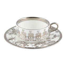 The New English - The New English Entomo Platinum Mocha Cup and Saucer - Dinnerware