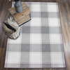 My Magic Carpet Buffalo Plaid Gray/White Rug, 5'x7'