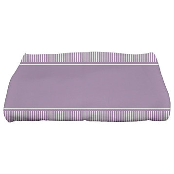 Dashing Stripe, Stripe Print Bath Towel, Purple