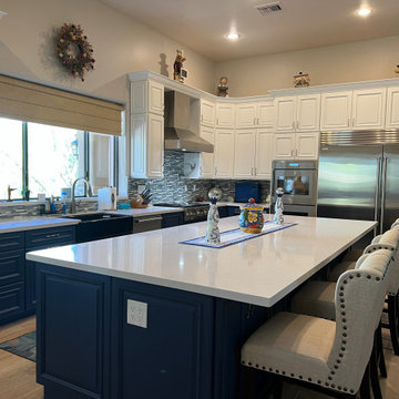 Kitchen Remodel Featuring Sapphire Blue Cabinetry