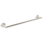 Symmons Industries - Identity 18" Towel Bar, Satin Nickel - The Symmons Identity Collection balances sleek curves and defined edges with stylish simplicity. This Identity 18 inch Towel Bar is built primarily from brass and stainless steel. It also includes the instructions and hardware required for wall mounting. Easy to install and built to last, this towel holder has a weight capacity of up to 50 pounds. Like all Symmons products, this 18 inch wall mounted bathroom towel bar is backed by a limited lifetime consumer warranty and 10 year commercial warranty.