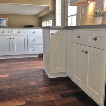 Galley Kitchen white Shaker