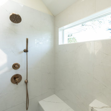 Leawood, Kansas Primary Bathroom Remodel with Custom Shower and Expanded Closet