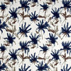Pinch Pleated Curtain Panels Pair Kendal Regal Blue Floral Cotton Linen