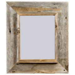 4x6 Barnwood Picture Frame, Homestead Narrow 1.5 inch Flat Rustic Reclaimed Wood Frame