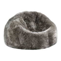 Longwool Sheepskin 3' Beanbag in Vole - Bean Bag Chairs