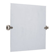 Tilting Bathroom Mirrors Houzz Dhi Corp Millbridge Square Pivot Mirror Satin Nickel Bathroom Mirrors