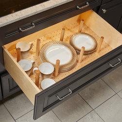Wellborn Cabinet's Deep Drawer Pegged Dish Organizer - Products