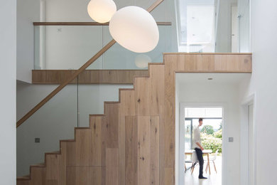 Design ideas for a mid-sized modern staircase in Dorset.