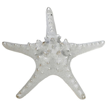 Metallic Knobby Starfish 9", Set of 2, Silver
