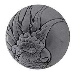 Inviting Home Inc. - Large Cockatoo Knobs, Left, Brilliant Pewter - Cabinet And Drawer Knobs