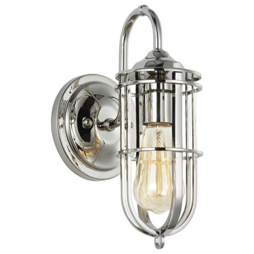 Feiss WB1703PN One Light Wall Sconce Feiss Urban Renewal Polished Nickel