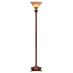 Ore International - 70"H Resemble Wood Torch Lamp - This lamp features a torch-like floor lamp