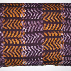 Cotton batik pillow cover using fabric from Ghana West Africa - Decorative Pillows