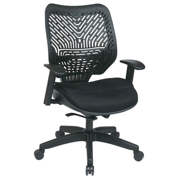 Unique Self Adjusting Spaceflex Back With Mesh Seat Managers Chair, Black