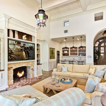 Clean, Luxury Living Room Design in Rancho Santa Fe by Susan Spath