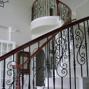 Wrought Iron Balusters: Scroll Series