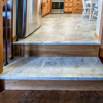 2-Tone Kitchen Design with Pistachio Painted and Hickory Stained Cabinetry